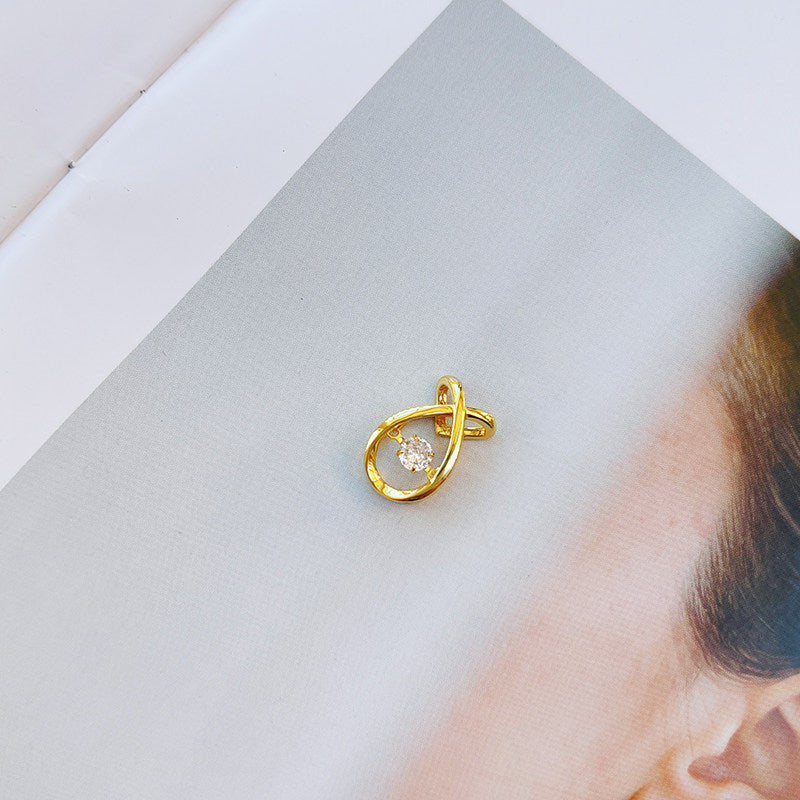18K Gold Pendant for Women Without Chain