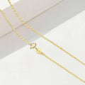 18K Gold Plain Chain Necklace for Women