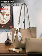 Women Large Capacity PU Tote Shoulder Bag