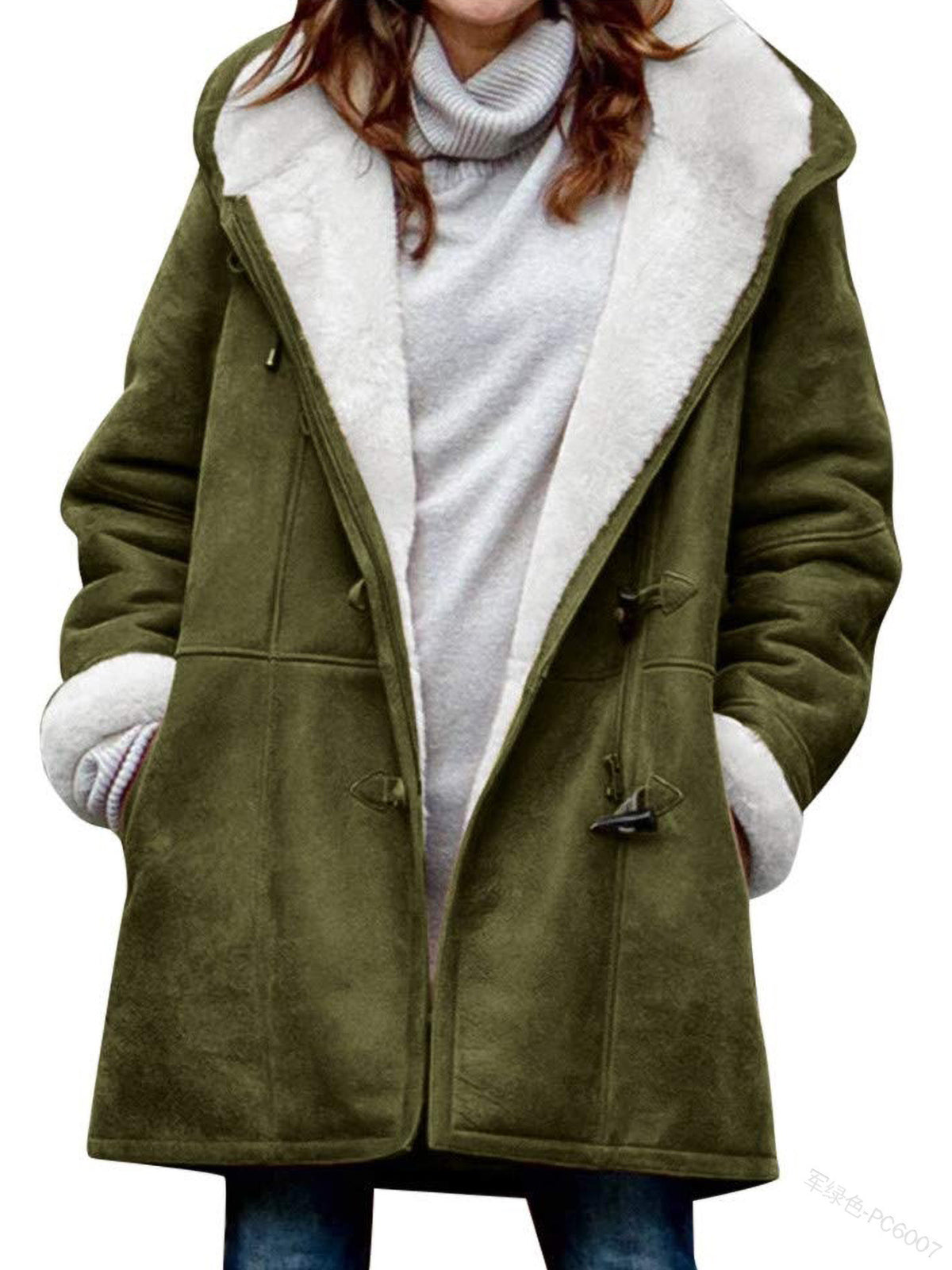 Women's Plush Collar Suede Jacket