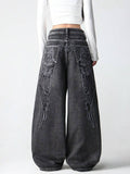Heavy-Duty 3D Embroidery Denim Pants