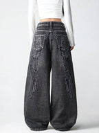 Heavy-Duty 3D Embroidery Denim Pants