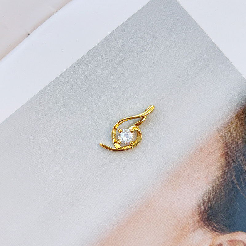 18K Gold Pendant for Women Without Chain