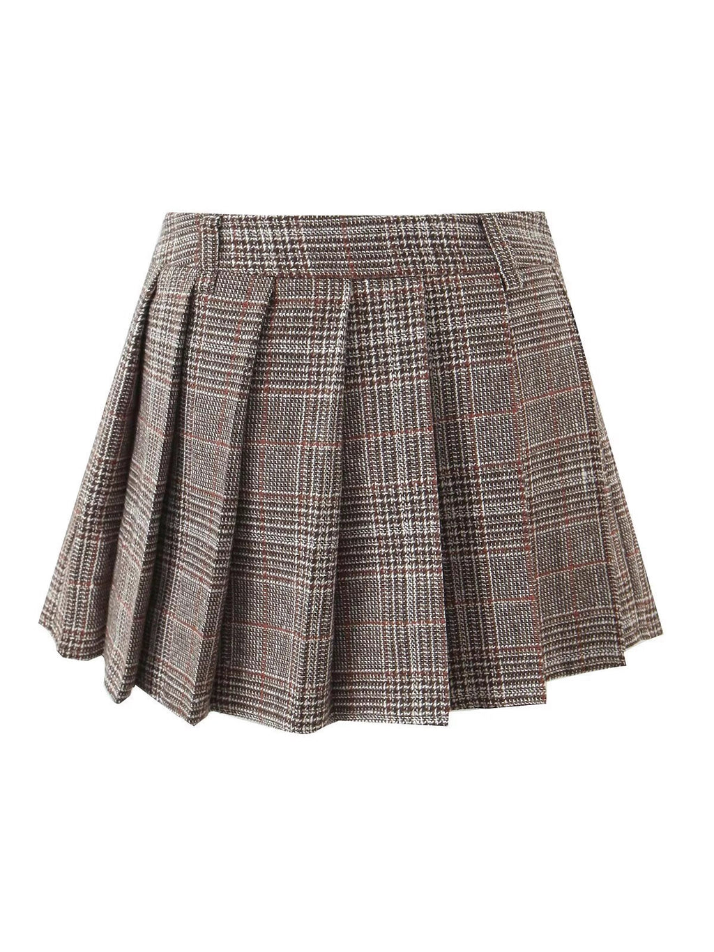 Pleated Skirt Plaid Skirt Skirt Women's Anti-running Skirt