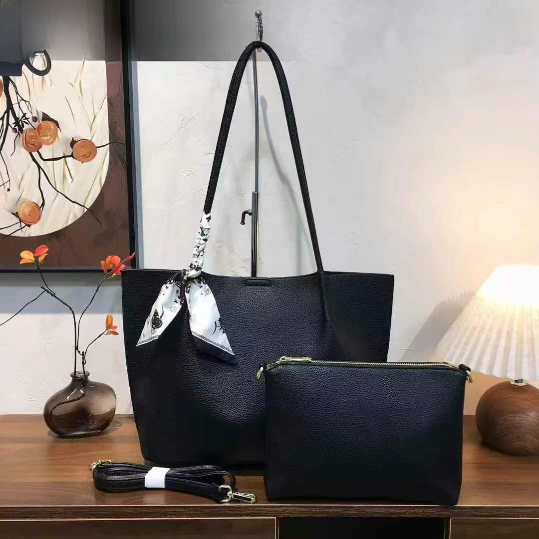Women Large Capacity PU Tote Shoulder Bag