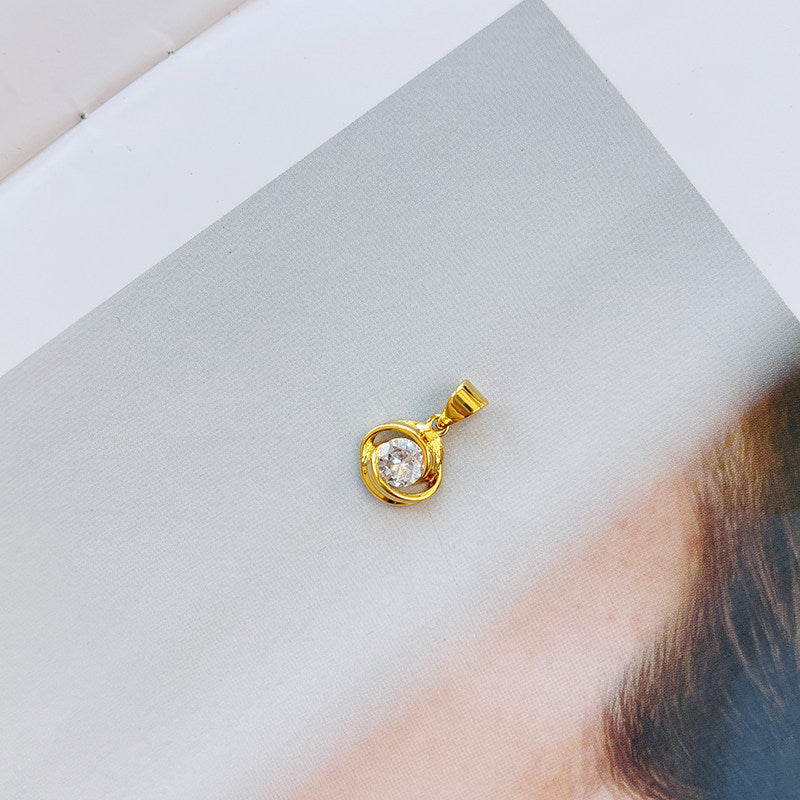18K Gold Pendant for Women Without Chain