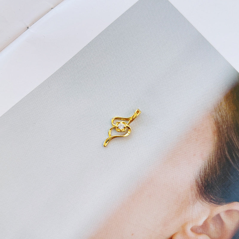18K Gold Pendant for Women Without Chain