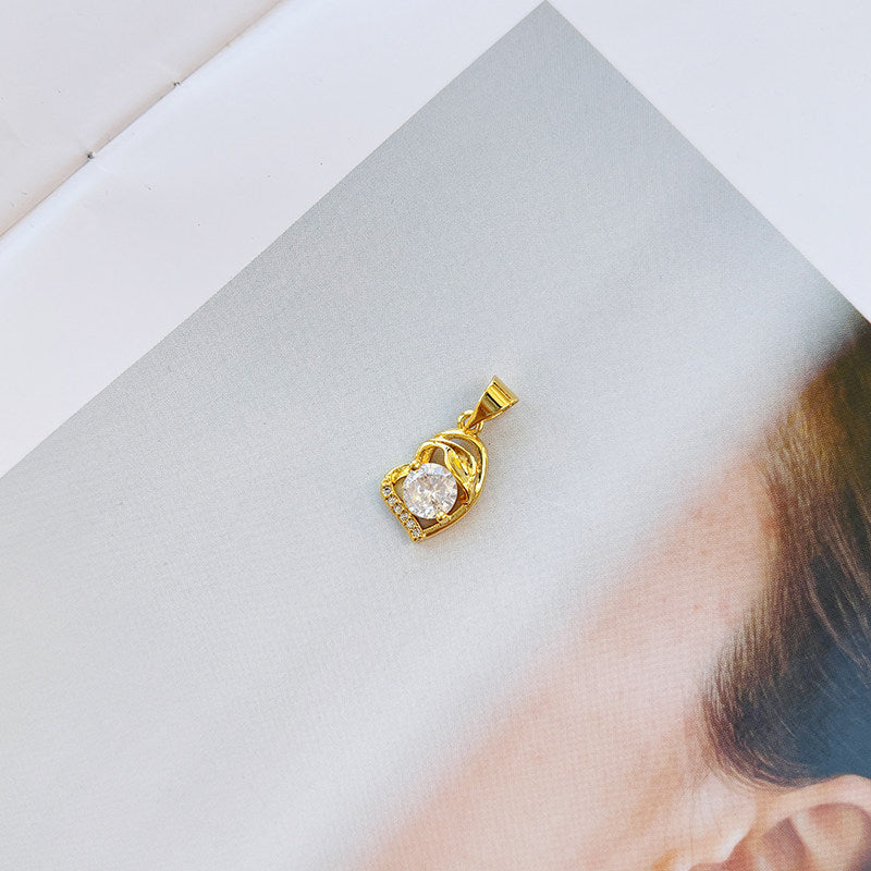 18K Gold Pendant for Women Without Chain