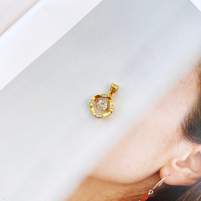18K Gold Pendant for Women Without Chain