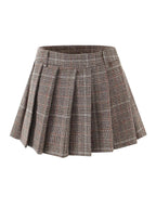 Pleated Skirt Plaid Skirt Skirt Women's Anti-running Skirt