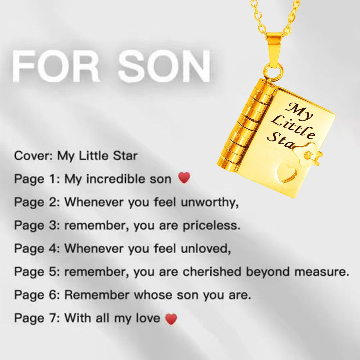 Love Letter Envelope Titanium Steel Necklace