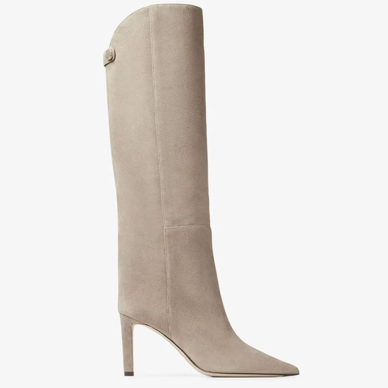 Pointed Toe High-Heel Boots