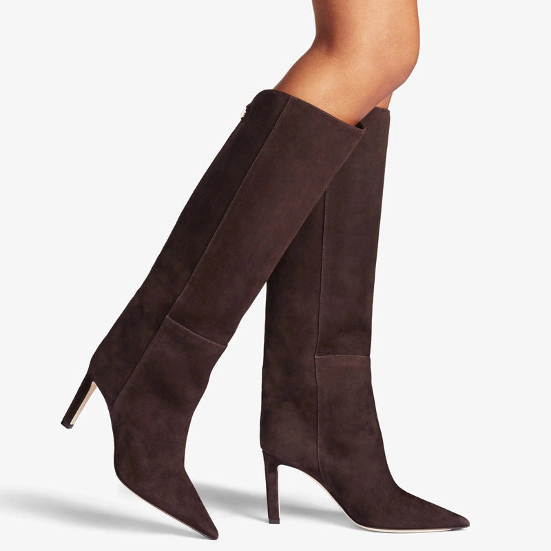 Pointed Toe High-Heel Boots