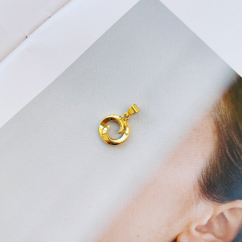 18K Gold Pendant for Women Without Chain