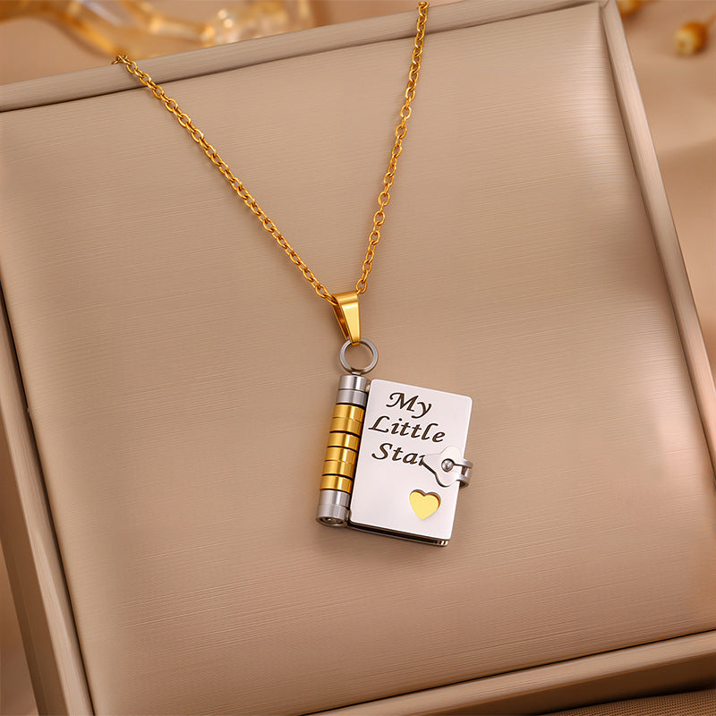 Love Letter Envelope Titanium Steel Necklace