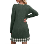 Womens Casual Long Sleeve Dress