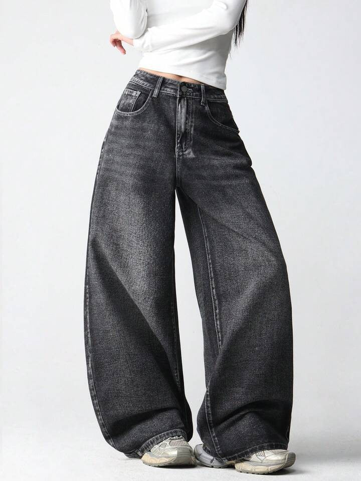 Heavy-Duty 3D Embroidery Denim Pants