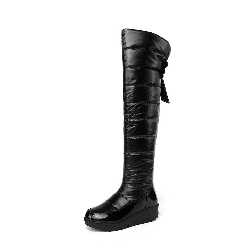 Over-the-Knee Boots with Bow Detail