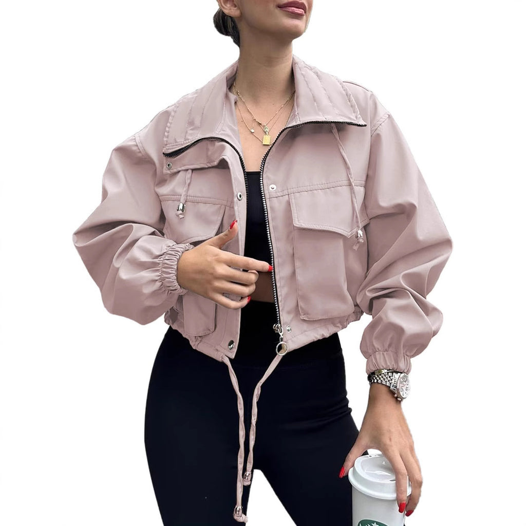 Zippered chain windbreaker jacket