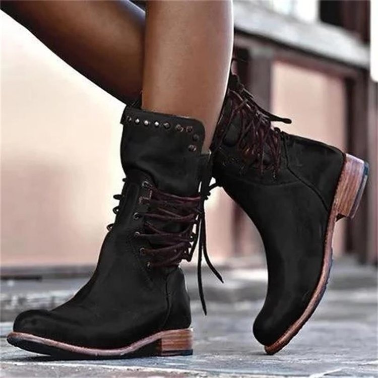 Zip-Up Knee-High Boots