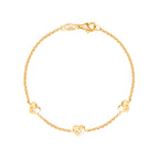 Sterling Silver Heart Zircon Bracelet