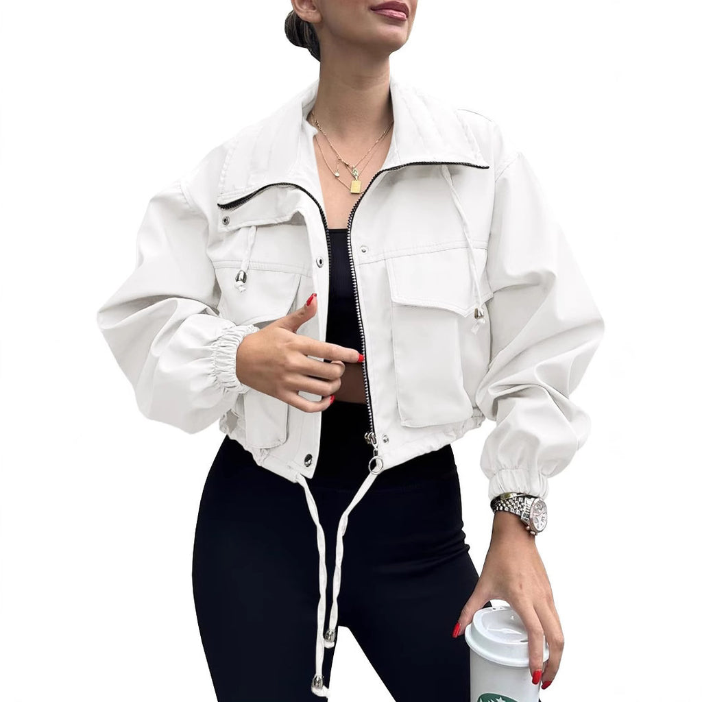 Zippered chain windbreaker jacket