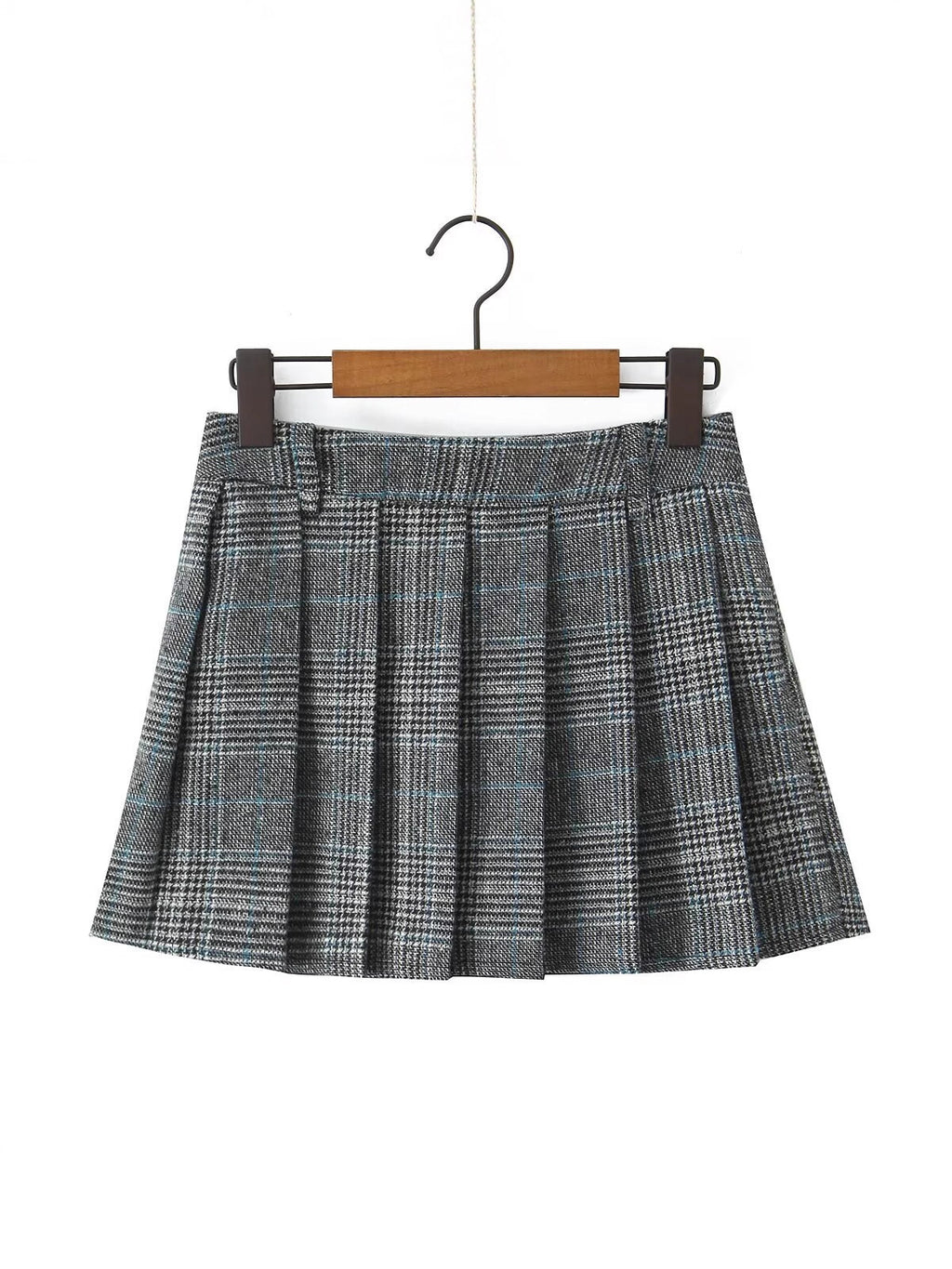 Pleated Skirt Plaid Skirt Skirt Women's Anti-running Skirt