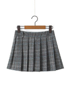 Pleated Skirt Plaid Skirt Skirt Women's Anti-running Skirt