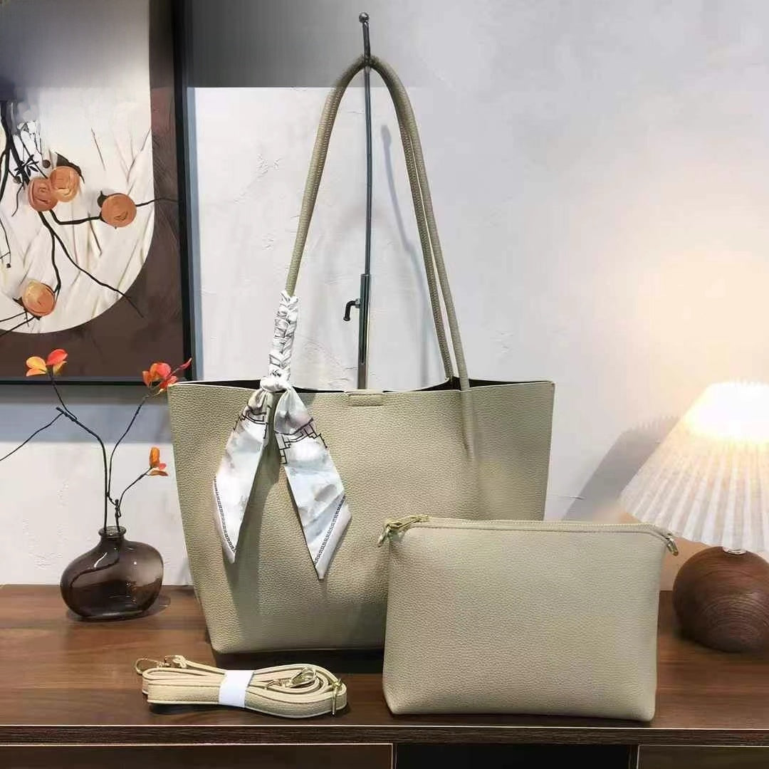 Women Large Capacity PU Tote Shoulder Bag