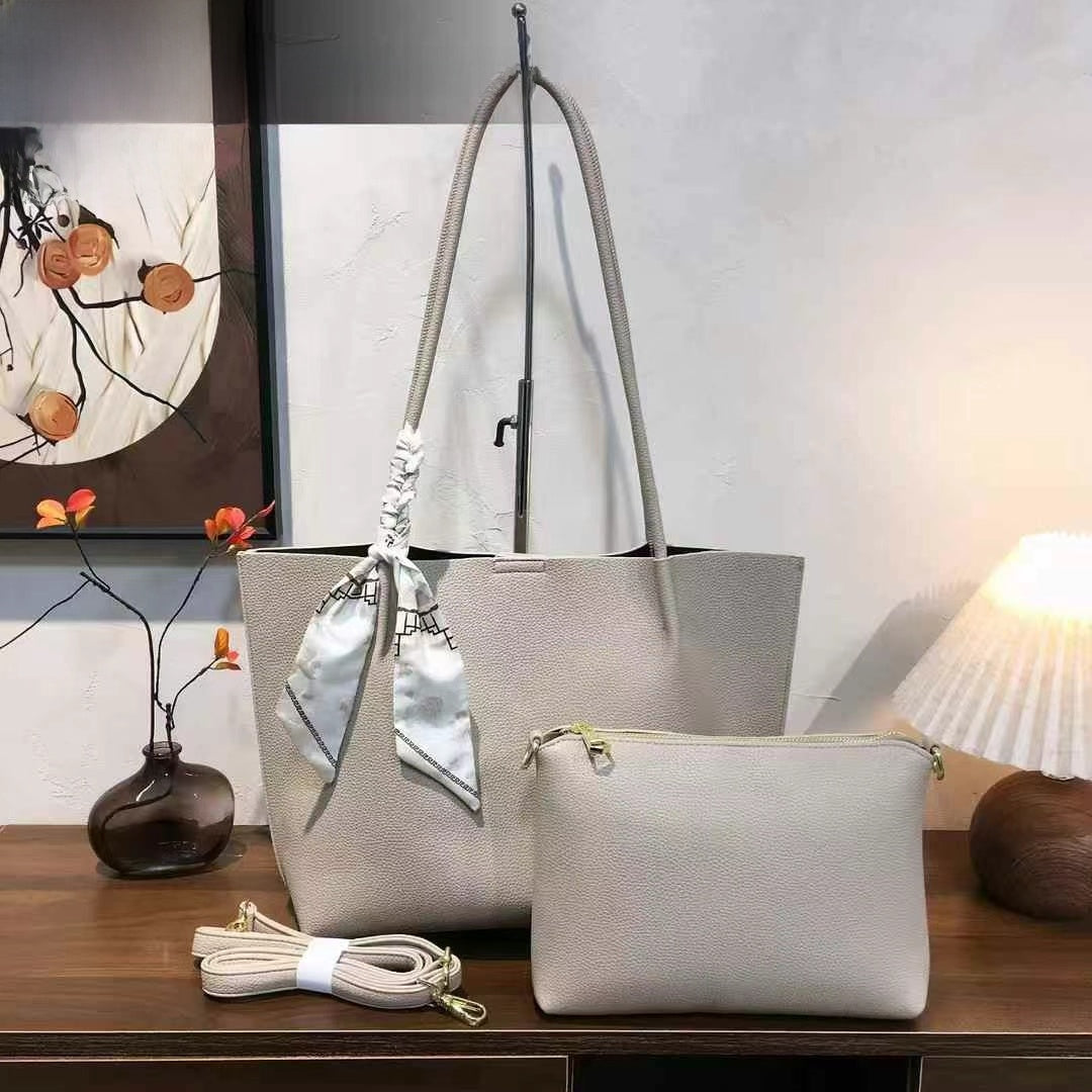 Women Large Capacity PU Tote Shoulder Bag