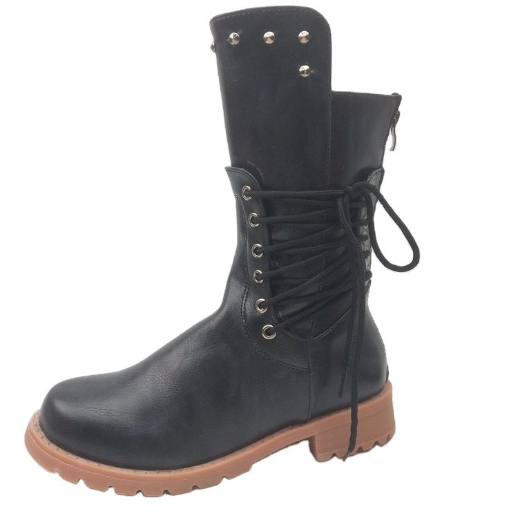 Zip-Up Knee-High Boots