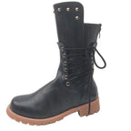 Zip-Up Knee-High Boots