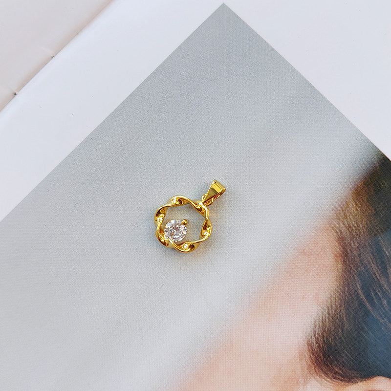 18K Gold Pendant for Women Without Chain