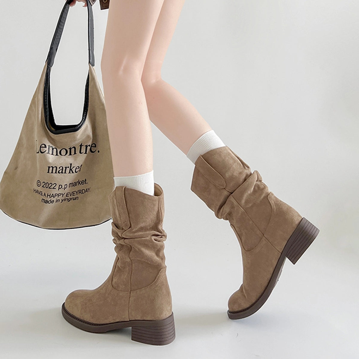 Western Cowboy Mid-Calf Boots
