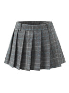 Pleated Skirt Plaid Skirt Skirt Women's Anti-running Skirt
