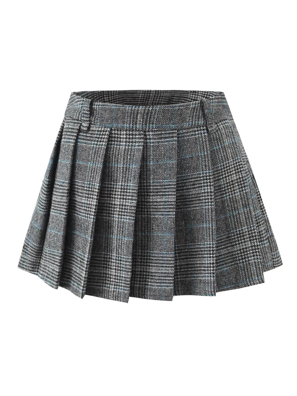 Pleated Skirt Plaid Skirt Skirt Women's Anti-running Skirt