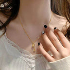 18K Gold Gourd Tassel Pendant Necklace