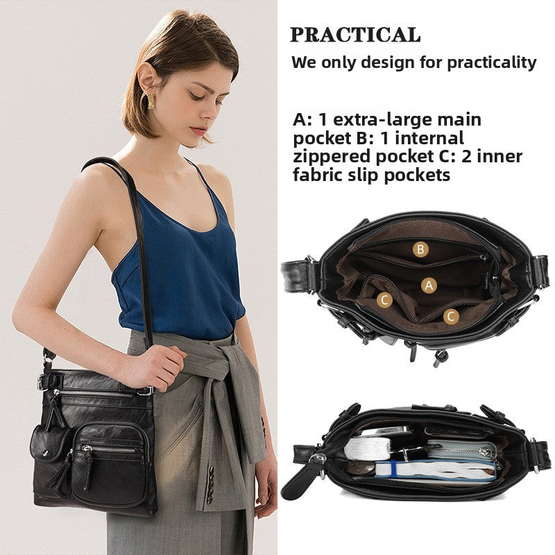 Multifunctional PU Shoulder Bag for Women