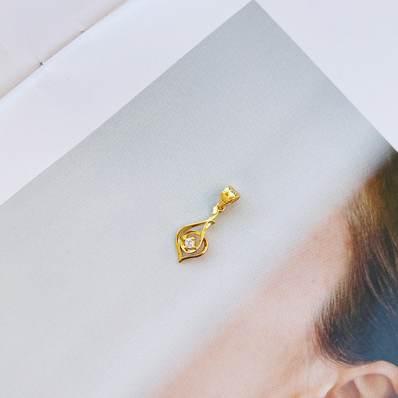 18K Gold Pendant for Women Without Chain