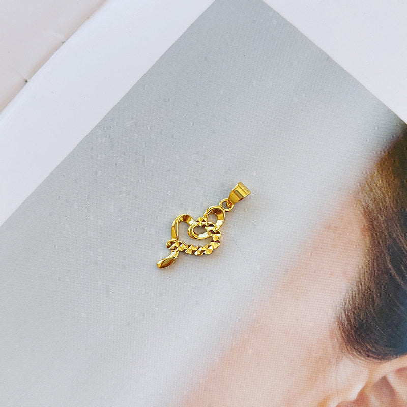 18K Gold Pendant for Women Without Chain