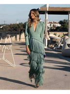 Elegant Tassel Maxi Evening Dress