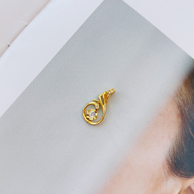 18K Gold Pendant for Women Without Chain