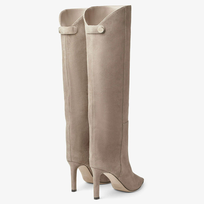 Pointed Toe High-Heel Boots