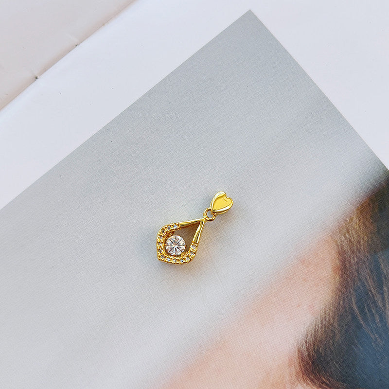 18K Gold Pendant for Women Without Chain