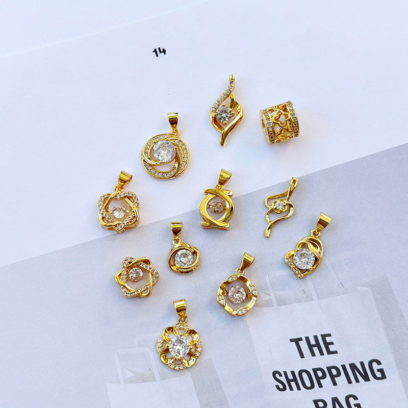 18K Gold Pendant for Women Without Chain