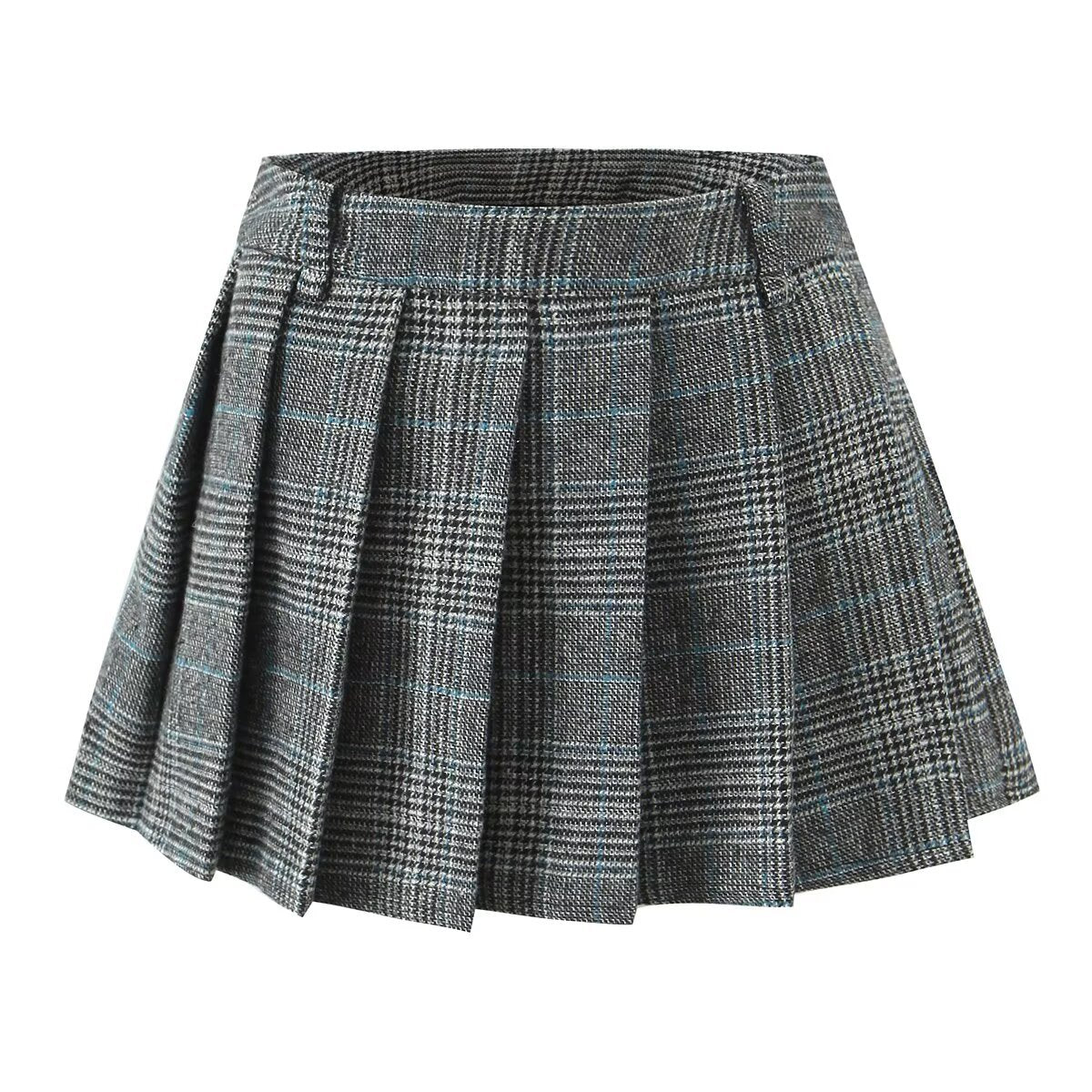 Pleated Skirt Plaid Skirt Skirt Women's Anti-running Skirt