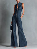 Womens Vintage Denim Jumpsuit