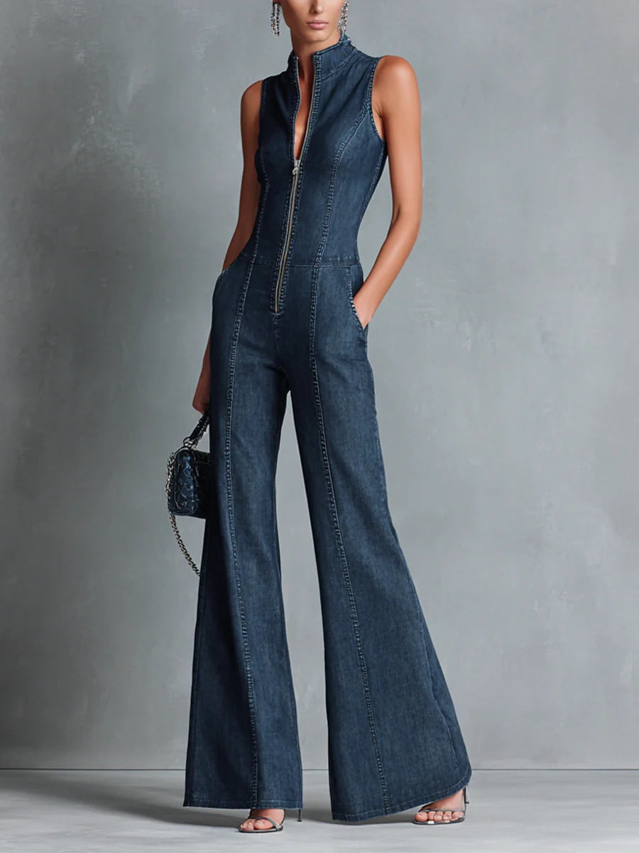 Womens Vintage Denim Jumpsuit