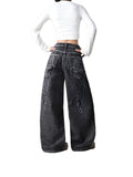 Heavy-Duty 3D Embroidery Denim Pants