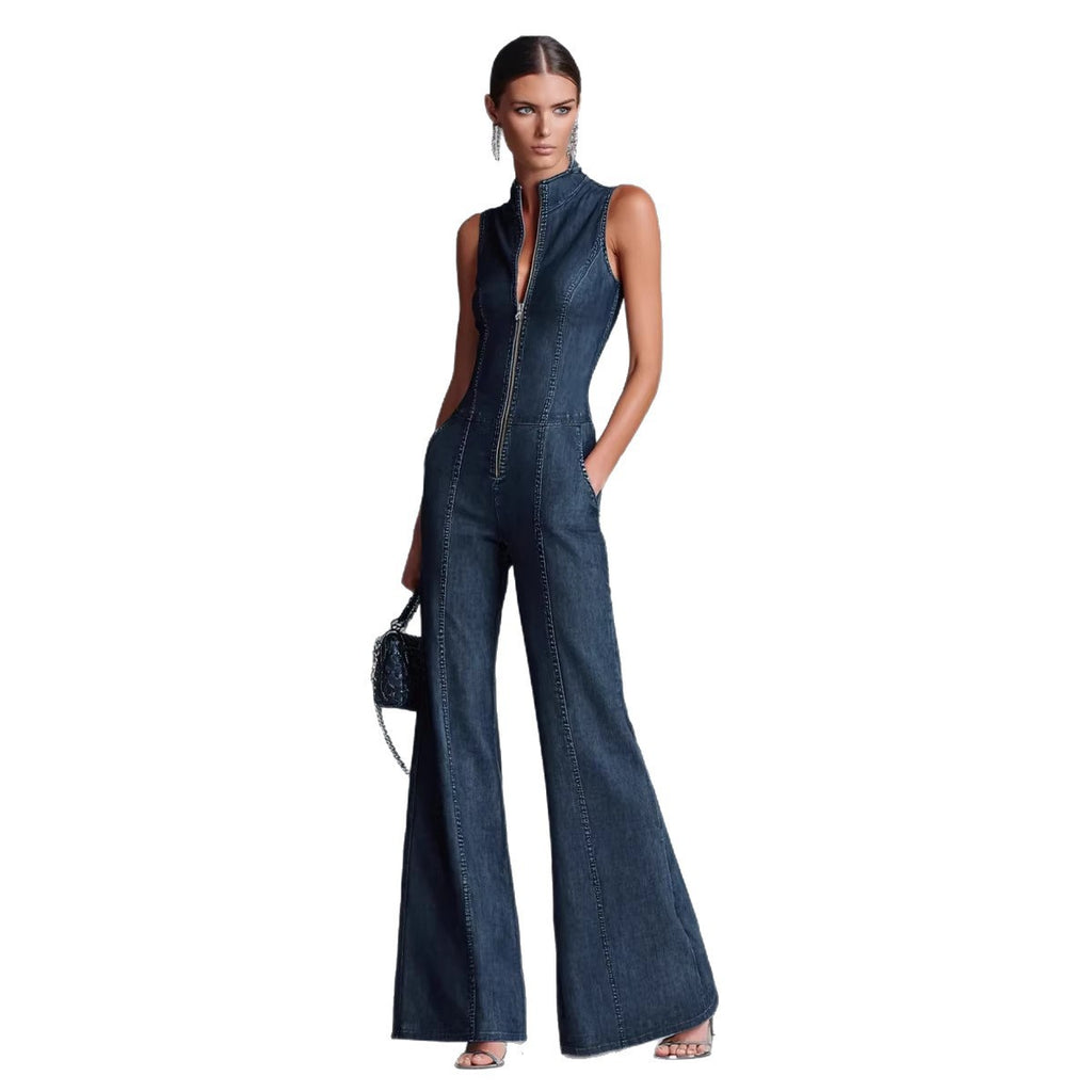 Womens Vintage Denim Jumpsuit